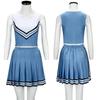 Olivia Cheerleader Uniform Princess Top Skirt Blue White Cheerleading Outfits Halloween Party Costume For High School Girls