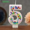 Children's Birthday Candle 1 Year Colorful Pearled Candle Macaron Original Candle Flameless Cake Decoration Theme Party Supplier