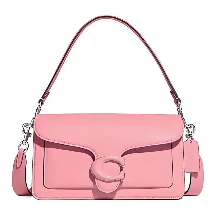 Coach Tabby Pebble Texture Cow Leather Portable Crossbody Bag , Shoulder Bag Medium Women's Floral Pink (Unisex) Shoulder Bags CH735 LHVDT