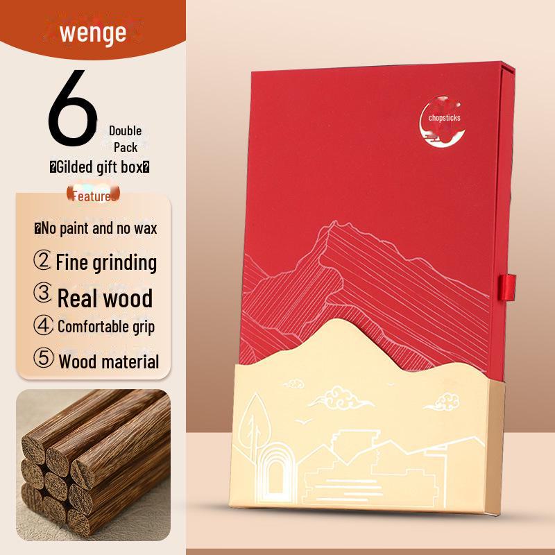 [Wow] Non-Slip, Anti-Mildew Red Sandalwood Chopsticks - Paint-Free, Wax-Free