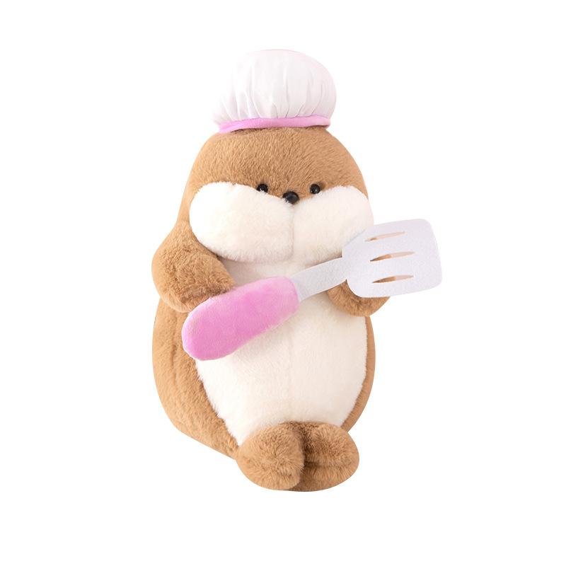 New Style Chef Seal Plush Toy Cute Seal Doll Doll Sleeping Pillow Sofa Ornaments for Girls Gifts