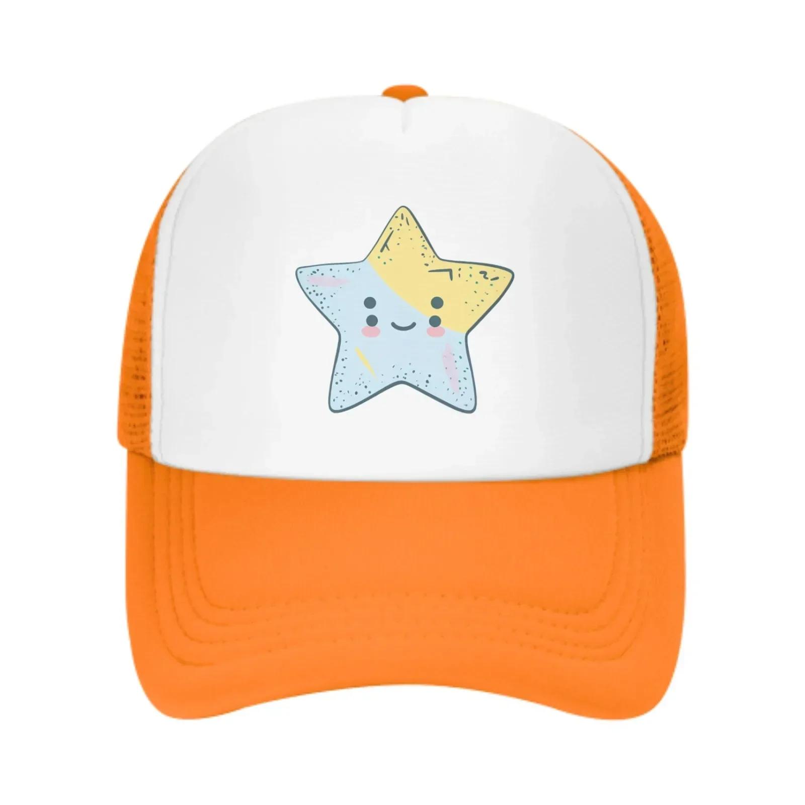 

Four Eyed Stars Spring Summer Leisure Sports Daily Sun Hat Fishing Outdoor Unisexs and Womens Truck Caps Fashion Casquette One Size