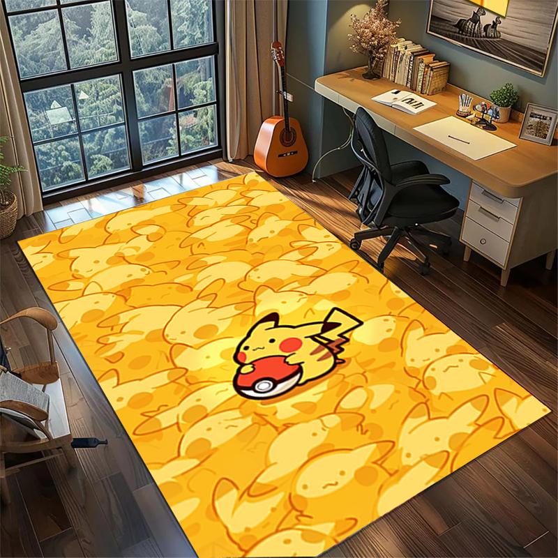 "Pokémon" Large Area Rug Carpet Non Slip Washable Floor Mat Gamer Room Bedroom Home Decor—kwq71