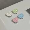 2pcs Heart Shaped Bathroom Water Tank Buttons Nail Protector Toilet Pusher  Water Tank