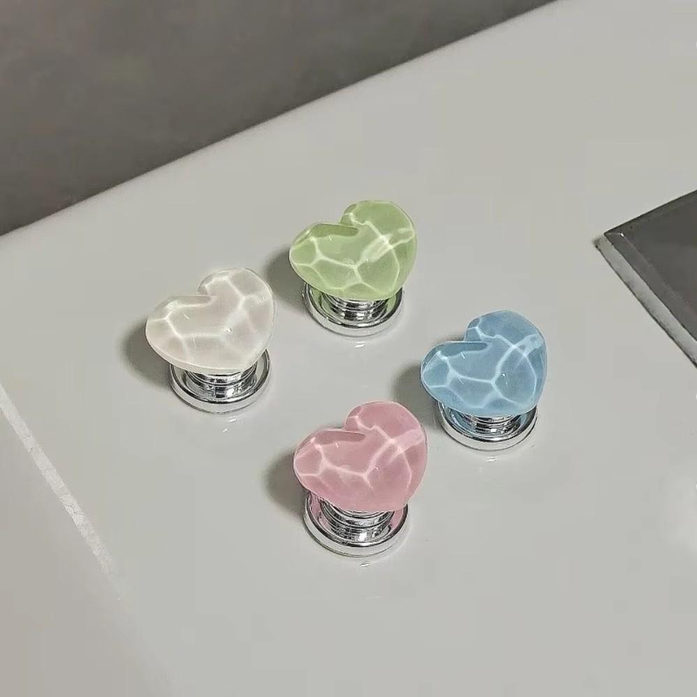 2pcs Heart Shaped Bathroom Water Tank Buttons Nail Protector Toilet Pusher Water Tank