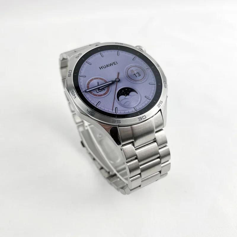 Lückenloser Edelstahlarmband für Huawei Watch GT4 46mm Offizielles Metallarmband für Huawei Watch GT5 46MM Business-Armband