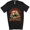 Opossum Brother; Amusing Father's Day Vintage Retro; Animal Lover Family Group Unisex T-Shirt Black