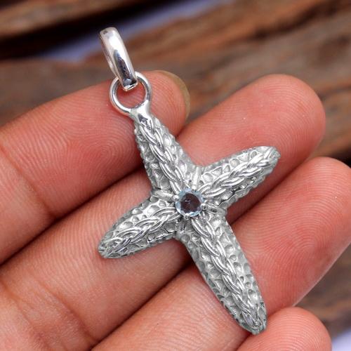 

Подвеска Рейки, Подвеска с кристаллами, Ювелирные изделия ручной работы, Подвеска с крестом, Подвеска с цитрином, Ювелирные изделия из стерлингового серебра 925 пробы синий