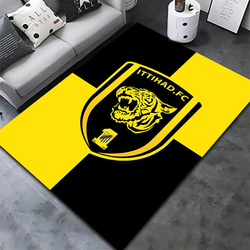 Al-Ittihad Club Carpet Rug for Living Room Bedroom Home Sofa Decoration,Kids play Non-slip Floor Mat