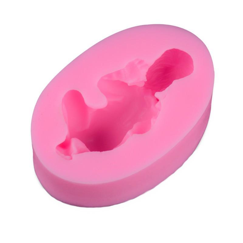 Kreative 3D Schlafende Baby Puppe Silikon Kuchenform Gesicht nach unten Party Fondant Dekorationswerkzeuge Cupcake Schokolade Backformen
