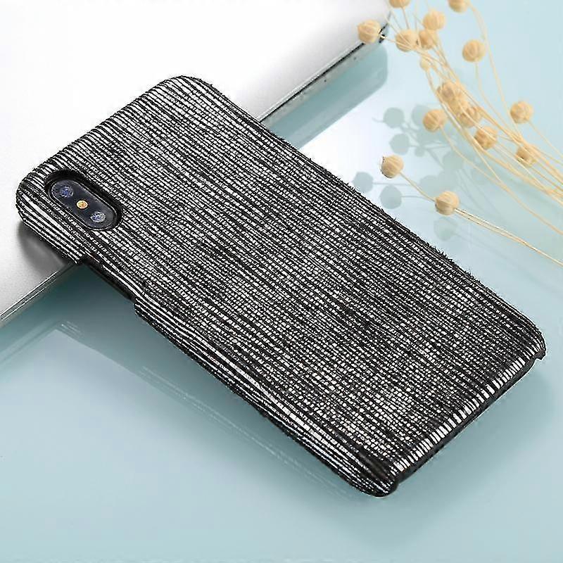 Phone Cover Case For Iphone X / Xs Pc Twinkle Stripes Pattern Protective Back Cover Case (black)