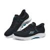 Skechers Go Walk 7 Cushioning Comfortable Mesh Low Top Casual Running Shoes Women sneaker Black Blue 125233-BKAQ
