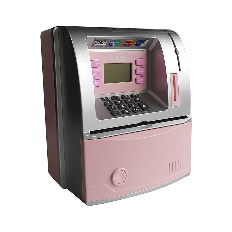 

Children s Large ATM Simulator Piggy Bank with Voice and Password, Coin Roller, and Money Counting Features. 19.5 x 12.5 x 22.5 cm