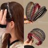 Flocking Bezel Hair Hoops For Women Ladies Solid Color Toothed Non-Slip Headband Hair Band Hair Accessories