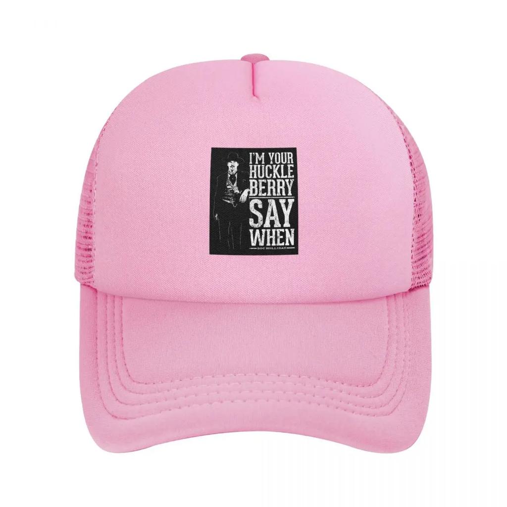 Im Your Huckleberry  Say When Mesh Baseball Caps Snapback Fashion Baseball Hats Casual Casquette Outdoor For Mens And Womens
