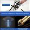 Bathroom Sink Drain Plug, Universal Push Sink Pop-up Chrome Sink Filter, Universal Stainless Steel Rebound Drain Plug Filter