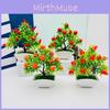 Oranges Faux Fruit Tree Potted Plant For Office Desk And Photography Background