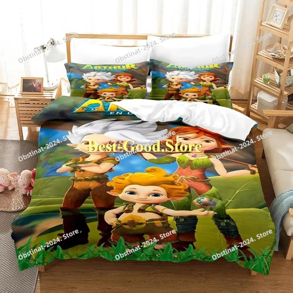 Arthur et les minimoys Set Singolo Matrimoniale Ful Quen King-Size Dimensioni Dimensioni Set Biancheria da Letto Aldult Camera da Letto Bambino Set Copripiumino Lenzuolo