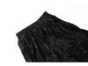 Plus-Size Flattering Midi Skirt: Chinese Style Gold Thread Velvet Fishtail Skirt