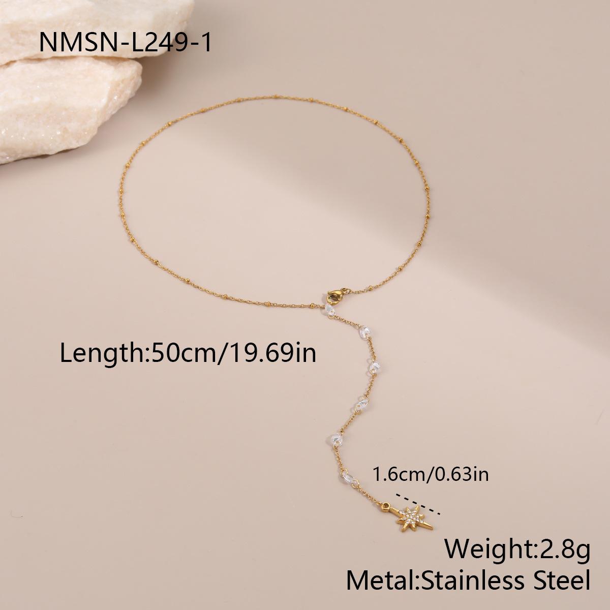 GEMCHIC Women s Zircon Tassel Necklace Light Luxury Simple Cold Style Chain Fashion Design Choker