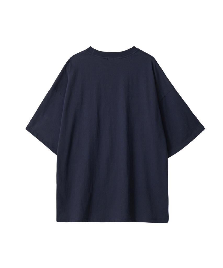 Baniswimeonteu Sport Logo Oversize T-Shirt_Navy