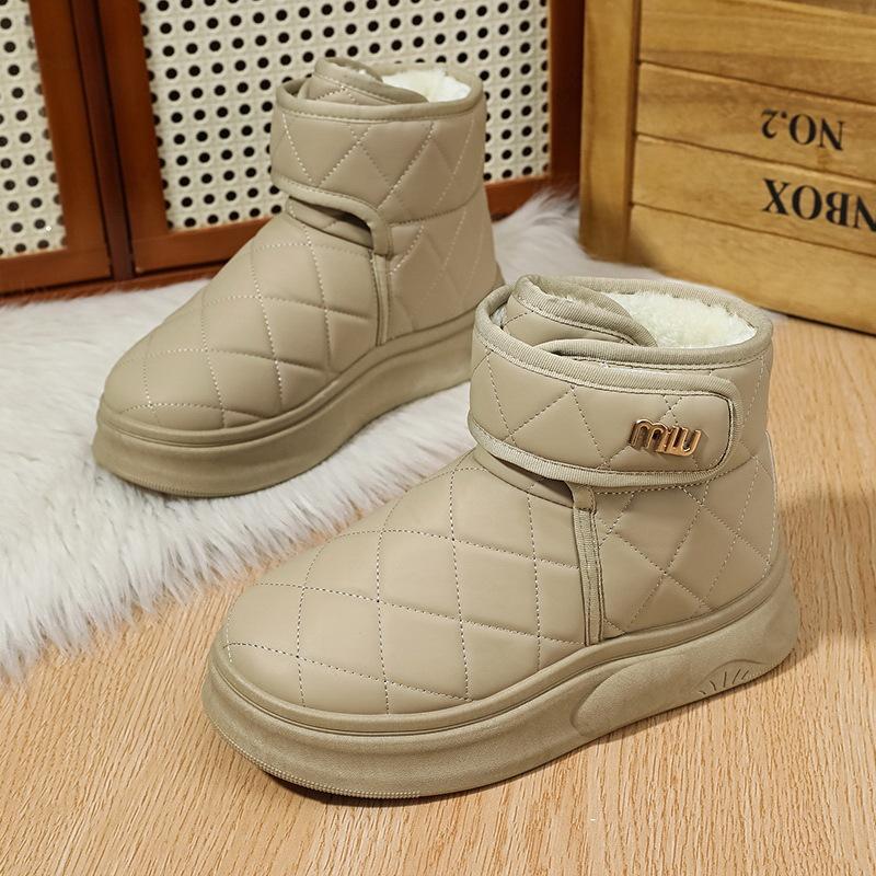 

Женские мягкие эластичные холодные теплые утепленные сноубутсы на толстой подошве с увеличением высоты, нескользящие, износостойкие, уличные, для отдыха, спортивные хлопковые ботинки 42