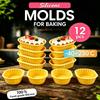 12 Piezas Herramienta de Silicona para Cupcakes Molde para Hornear Cupcake y Muffin para Hacer Pasteles Cocina DIY