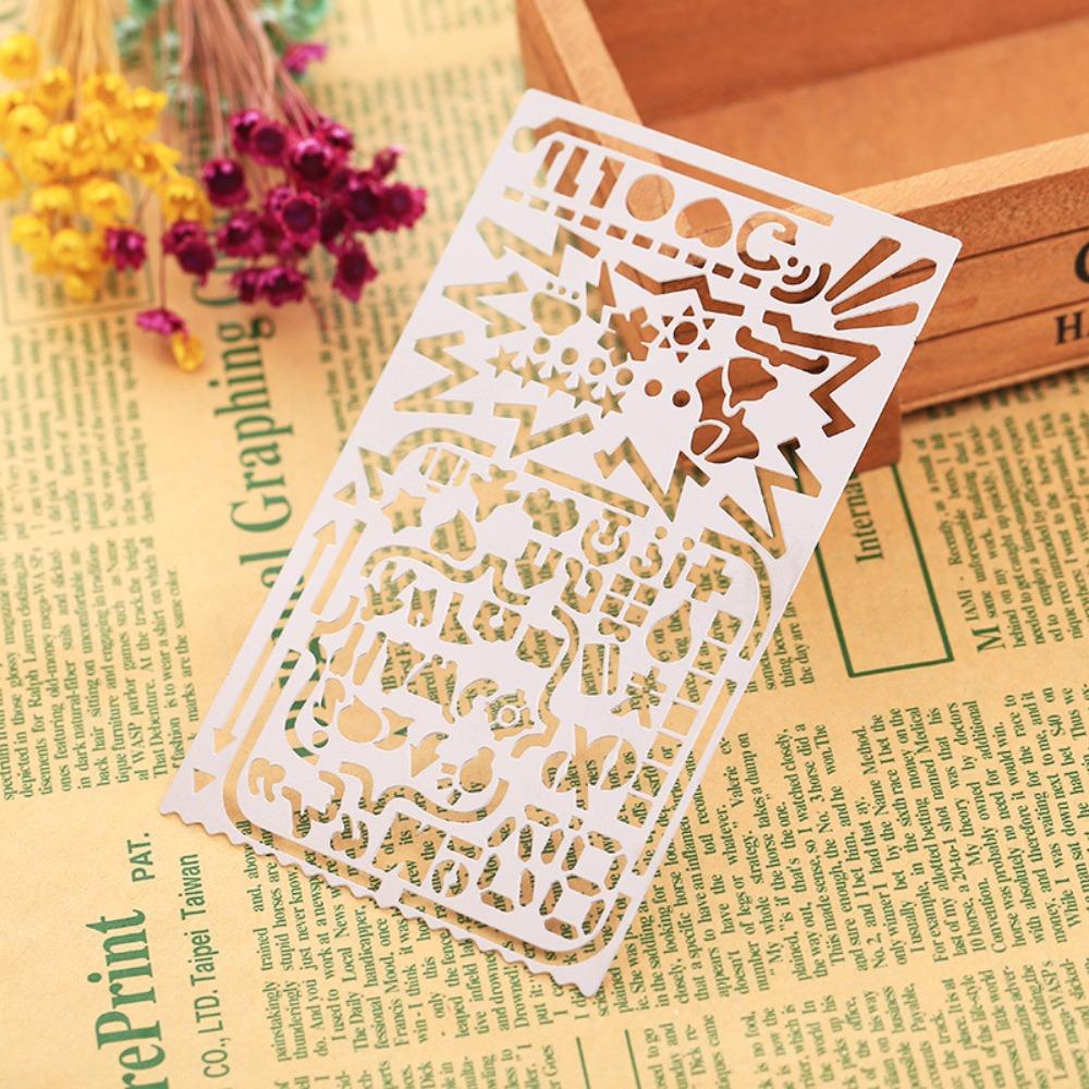 Règle Gabarit en Acier Inoxydable Règle à Dessin Double Face Nouvelle Règle Marque-Page Outil pour Carnet Journal