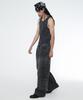 Sseleupe Multi-Pocket Carpenter Wide Denim Pants Charcoal