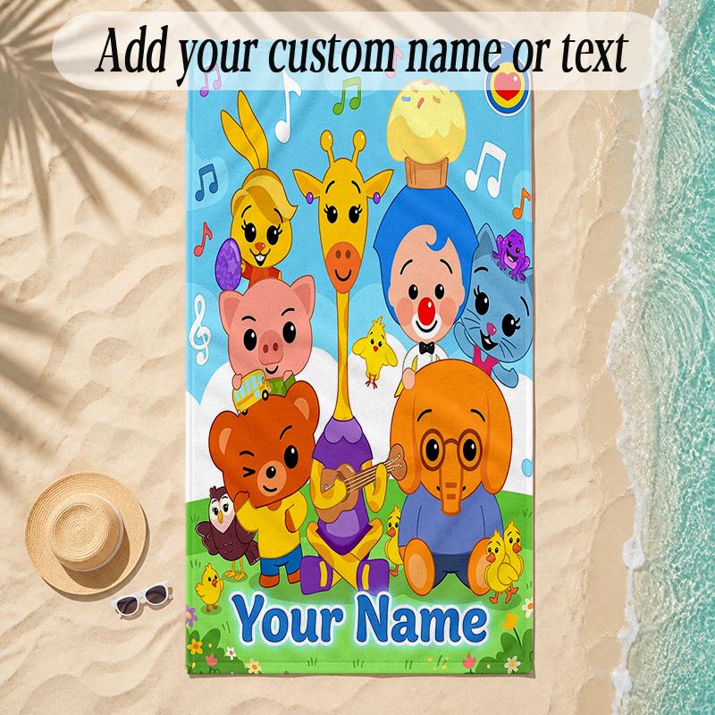 Beach TowelEl Payaso Plim Plim Custom Name Text Personalized Soft Towel for Beach Pool Indoor Home Decor Gift