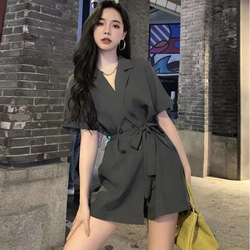 Summer high-end fashion suit women's small fragrant suit jumpsuit foreign style small shorts women