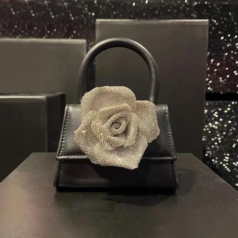 

Маленькие сумки с верхней ручкой для женщин, шикарные сумки через плечо с бриллиантами для шопинга