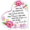2D Flat Acrylic Thank You Gifts for Women Men Retirement Gifts Decoration, Indoor & Outdoor Decor -Use No Batteries/Electricity Needed, Freedom Day De