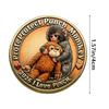 Prote Protect Punch Monkey Coin 3D Embossed Commemorative Figure Metal Collectible Souvenir Home Decoration Children Adults Gift