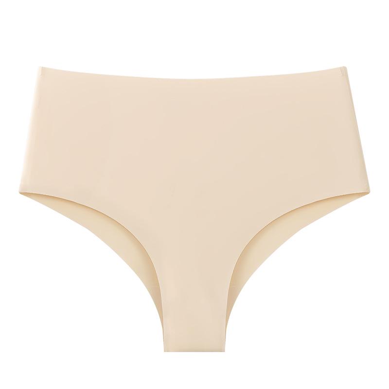 Seamless Women's Mid-High Waist Yoga Panties - Breathable Tummy Control Hip Lift Ice Silk Underwear