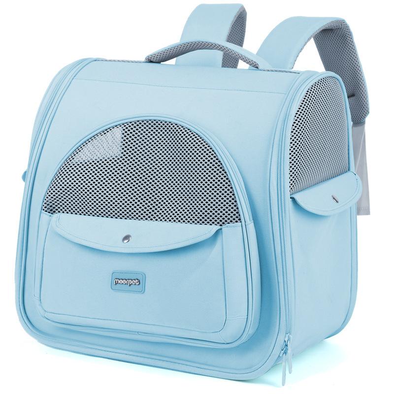 New Pet Bag Macaron Candy Color Large Capacity Shoulder Portable Breathable Cat Bag Outing Pet Backpack