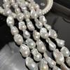 1 Filo Perle Barocche Naturali Bianche Grandi 15-20mm 36cm Forate Completamente Filo di Perle Irregolari Per Collana Statement Fai da Te Gioielli