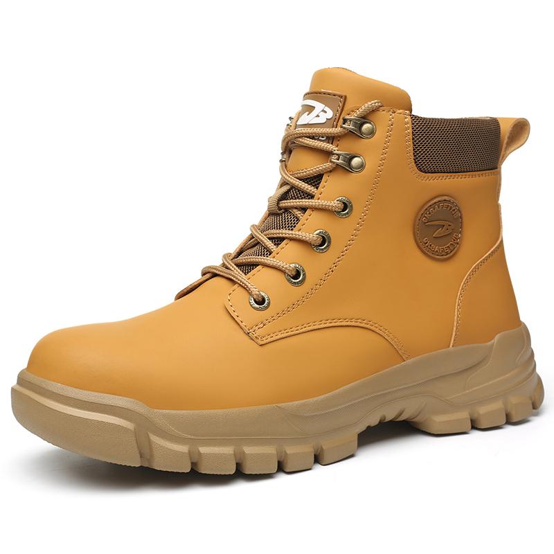 Waterproof Safety Shoes Work Shoes Steel Toe Men Puncture-protective Work Boots Anti-smash Protect Boots Indestructible Safety
