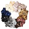 Satin Silk Scrunchies Soft Hair Ties Fashion Hair Bands Hair Bow Ropes Elastic Bracelets Ponytail Holders Hair Accessories for Women Girls