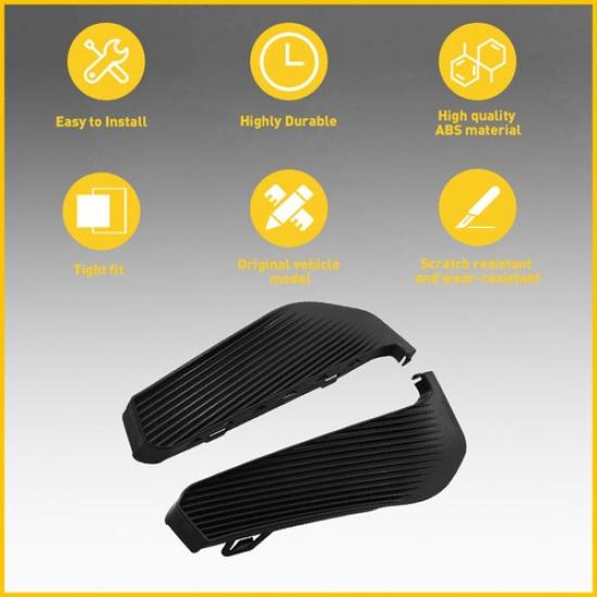 2X Front Driver Bumper Passenger Fog Light Cover Cap Black Fit Chevrolet Malibu