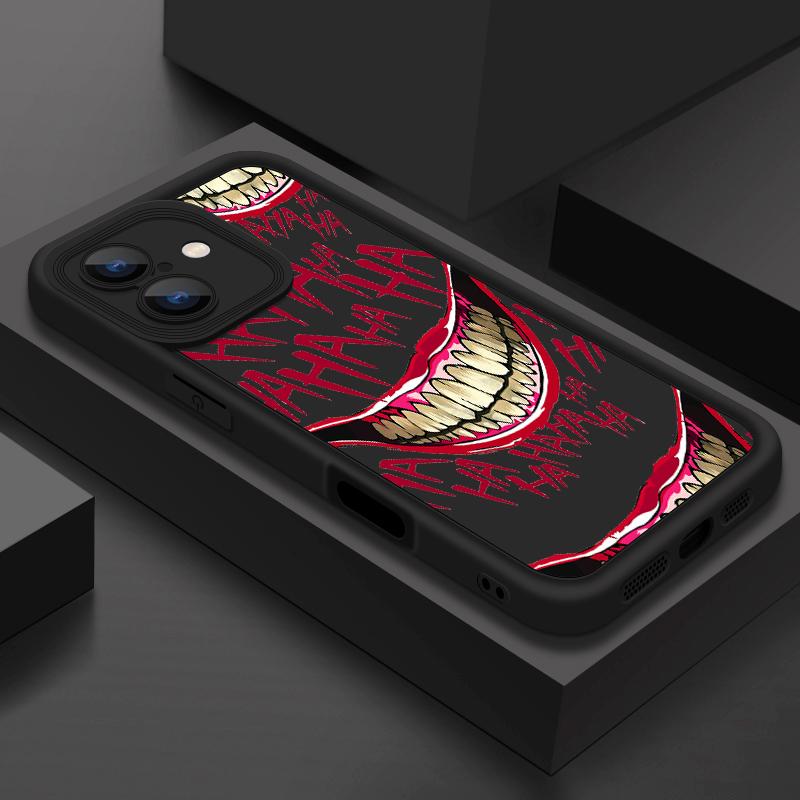 

Чехол для телефона с рисунком клоуна-шута для iPhone 16 Pro Max 16e 15 14 13 12 11 XR XS 8 7, противоударный чехол-накладка из мягкого силикона iPhone 11 чёрный