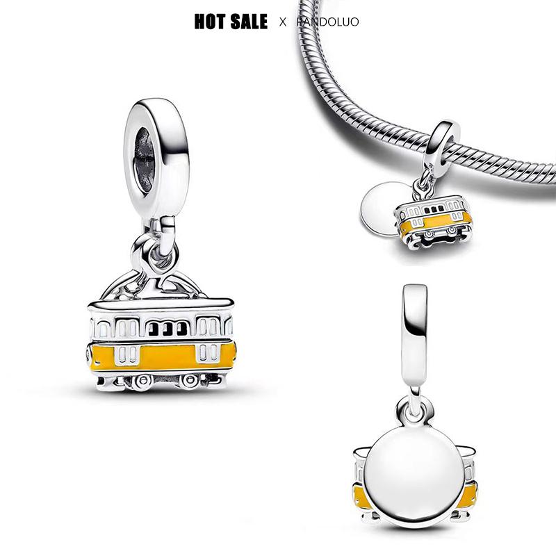 New In Heart Shaped Rose Gold Dangle Charm Beads Fits Bracelet Bangle Necklace Women Luxury Diy Jewelry Party Festival Gift