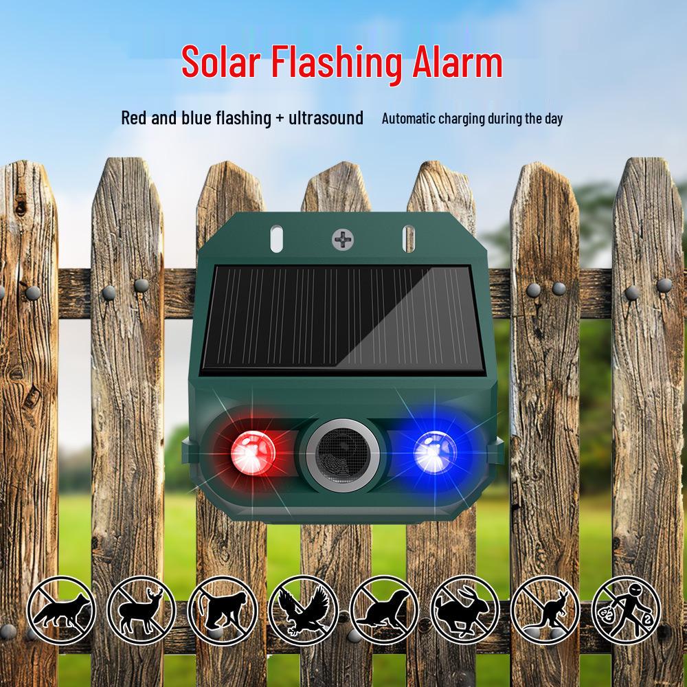 Ultrasonic Solar Animal Repeller with Infrared Sensor and Flashing Bird Deterrent