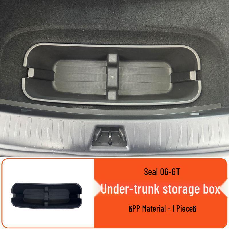 

BYD Seal 06-GT Trunk Storage Box: Convertible Bed, Large Capacity, Heightened Design Seal 06-GT [includes 4 adjustable dividers]