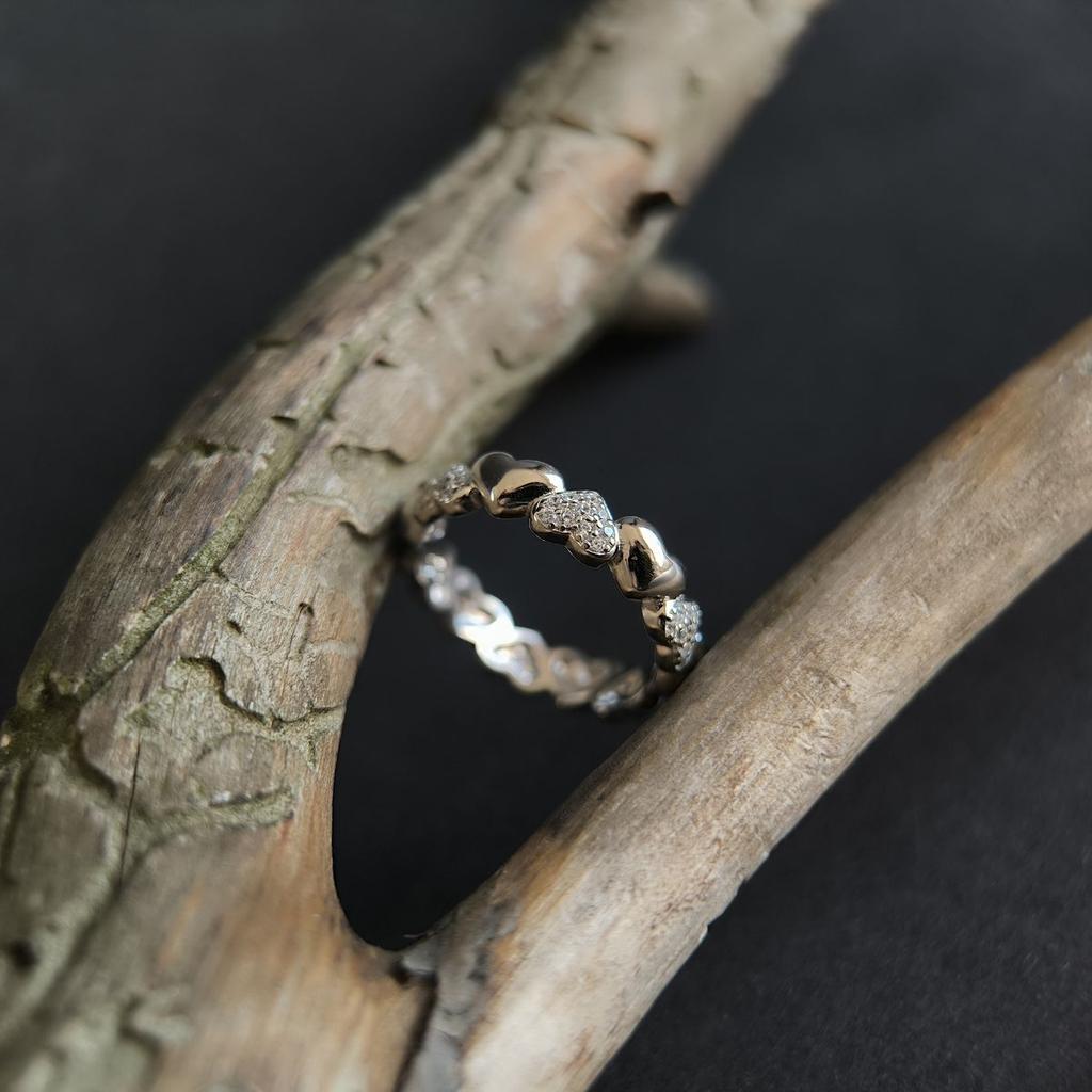 Silver Ring with Cubic Zirconia, Product Weight 3.28 G (2192855)