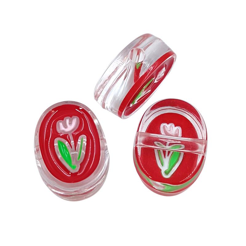 Kreativ für Schmuckherstellung 3 Stück Blume Hundeform Acrylperlen Anhänger Halskette Armband Großhandel DIY Fundstücke