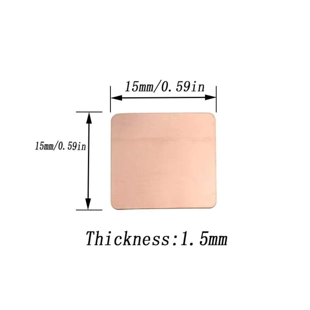 20x20mm Laptop Copper Sheet Plate Heatsink Sheet For GPU CPU Chip RAM Cooling