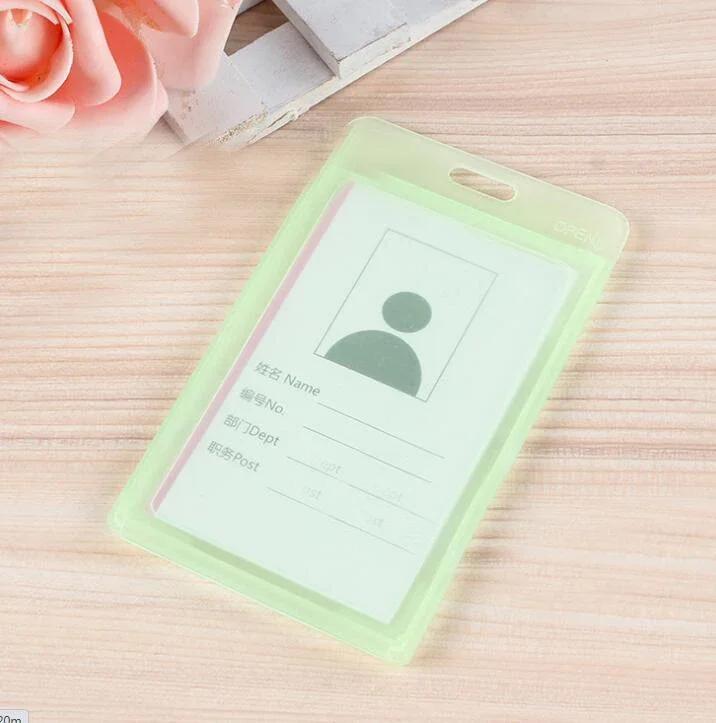 transparent Plastic Doctor Nurse ID Card Sleeve Badge Card Cover Retractable Badge Card Holder cover Protector