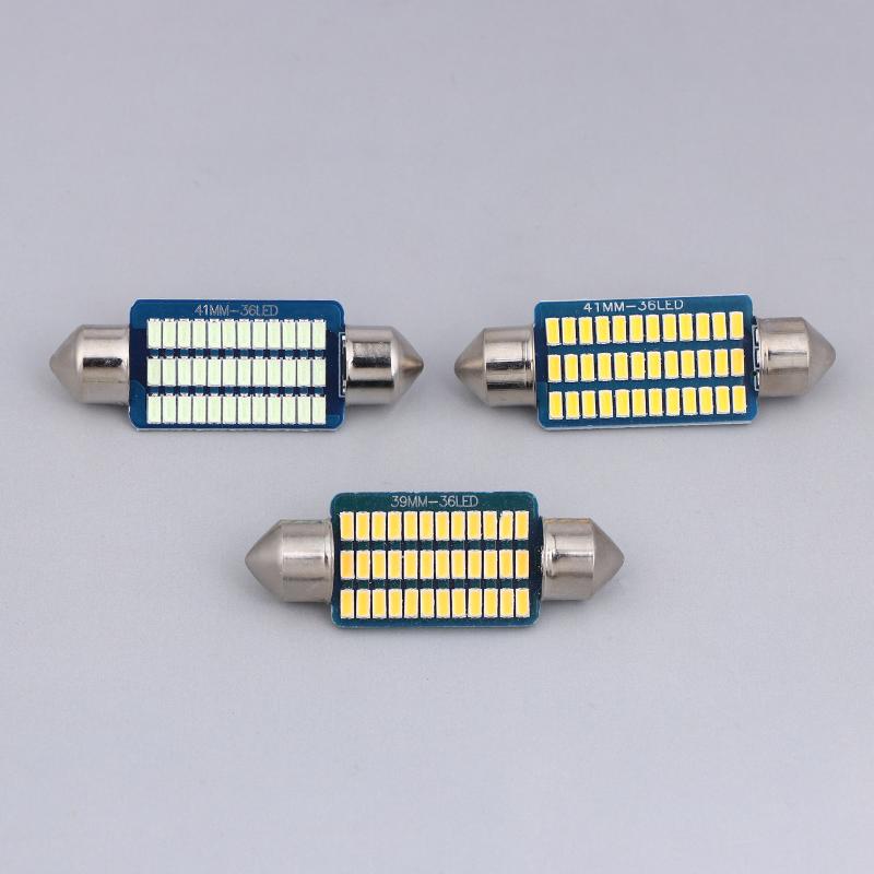 6Pcs C5W Led Bulbs Canbus Festoon Led For Car Interior Dome Trunk License Plate Lights 12V 300Lm 6500K White