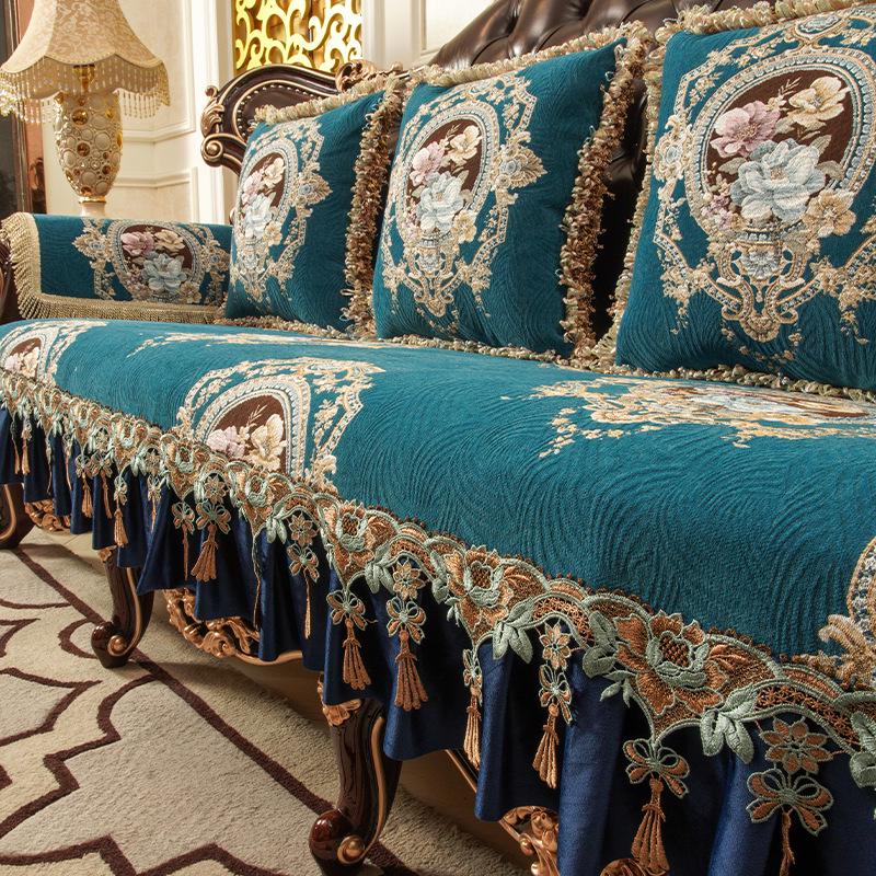 Cuscină și Husă de Sofă de Lux în Stil European, Antiderapantă, din Piele Naturală